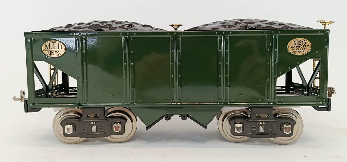 MTH 10-1053 TINPLATE TRADITIONS NO 216 M.T.H. LINES HOPPER CAR, STD GAUGE, OB  INV 263410064