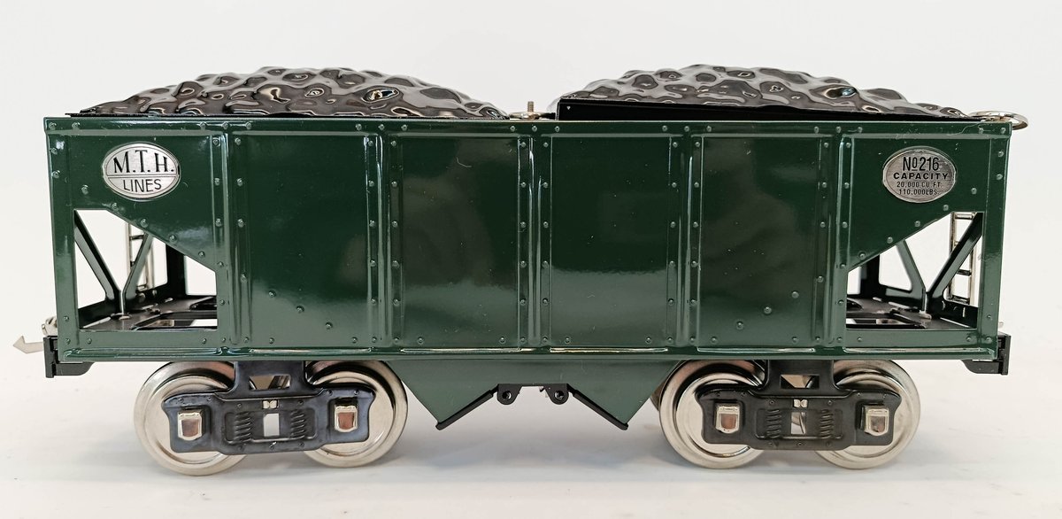 MTH 10-2069 M.T.H. LINES 216 STANDARD GAUGE DARK GREEN HOPPER CAR, OB  INV 263410068
