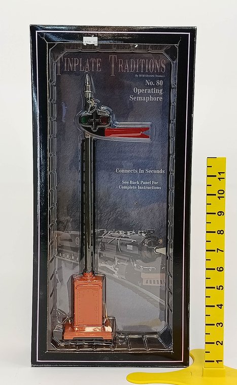 MTH TINPLATE TRADITIONS 10-1047 NO. 80 OPERATING SEMAPHORE, STD GAUGE, OB  INV 263410075