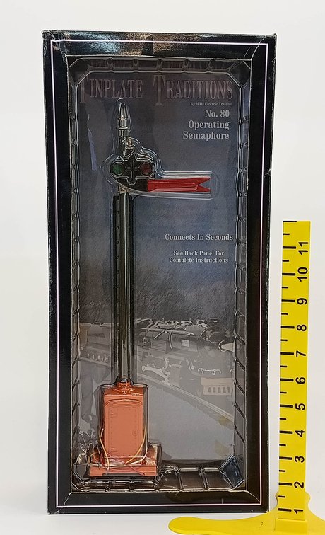MTH TINPLATE TRADITIONS 10-1047 NO. 80 OPERATING SEMAPHORE, STD GAUGE, OB  INV 263410078