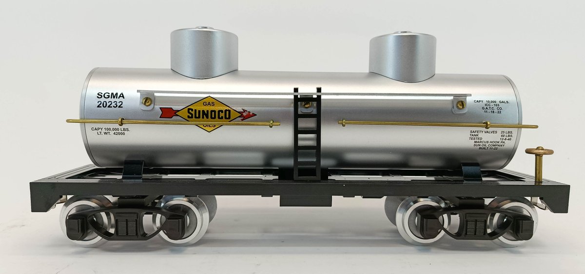 CLASSIC MODEL TRAINS STD GAUGE SGMA 20232 SUNOCO 2-DOME TANK CAR, OB  INV 263410145