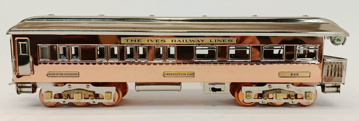 MTH 10-1201-D IVES RAILWAY LINES #243 STANDARD GAUGE OBSERVATION CAR, OB  INV 263410154