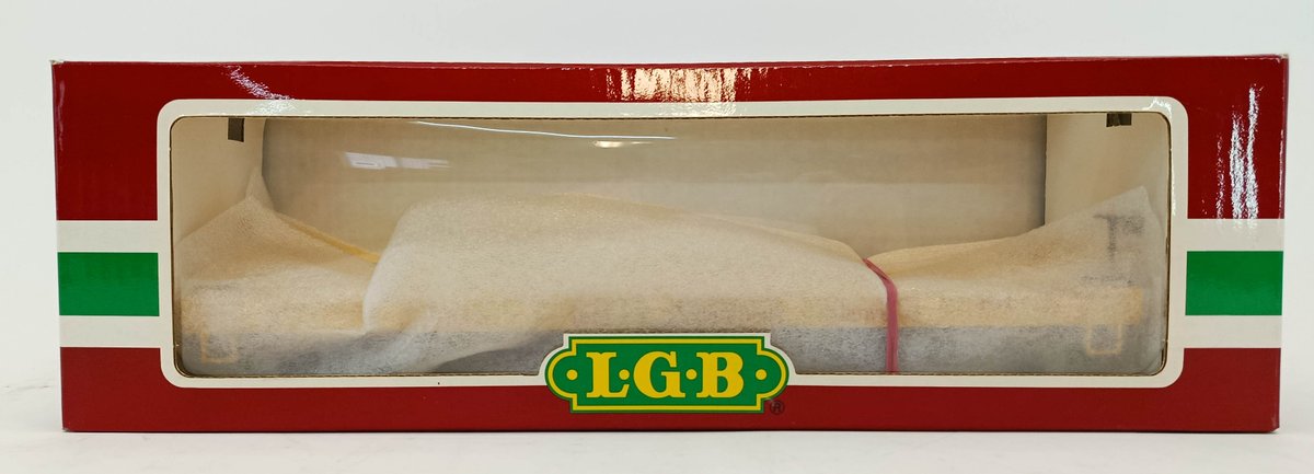 LGB G GAUGE 4160-DG WILSON BROS CIRCUS LIMITED EDITION YELLOW FLATCAR, OB  INV 263410158