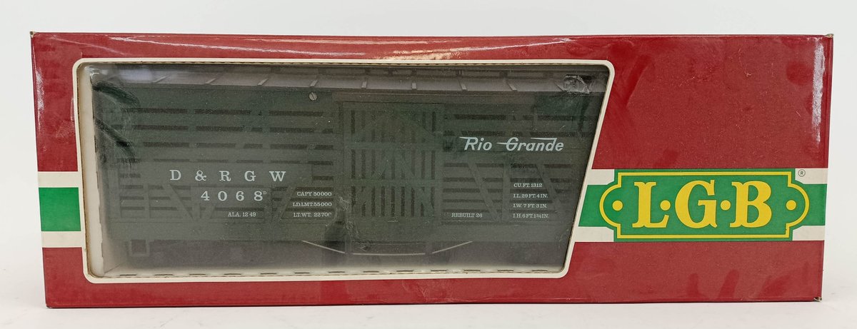 LGB 4068 D&RGW RIO GRANDE STOCK CAR, G GAUGE, OB  INV 263410163