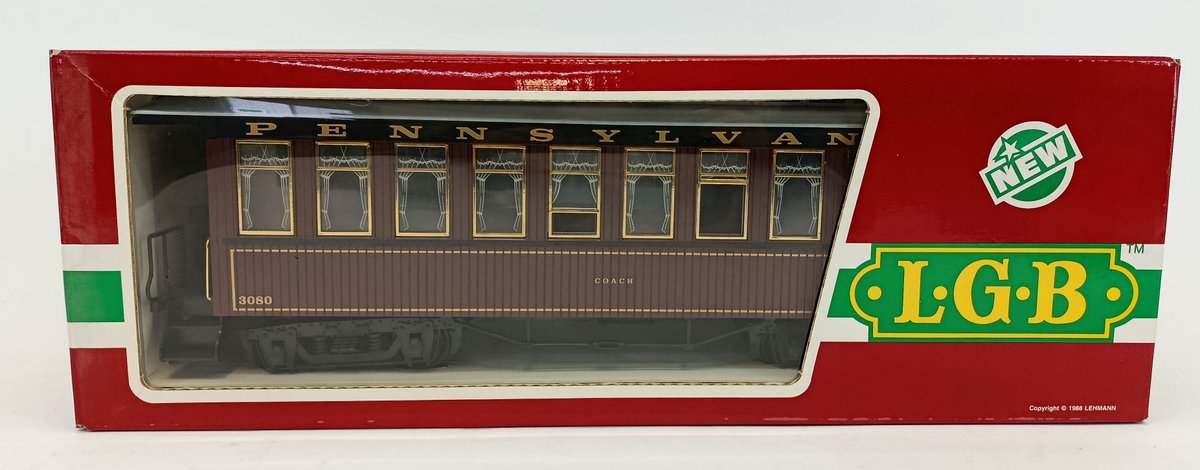 LGB G GAUGE 3080 PENNSYLVANIA COACH PASSENGER CAR, OB  INV 263410165