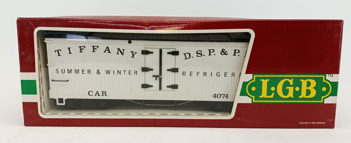 LGB G GAUGE 4074 TIFFANY D.S.P.&P. SUMMER & WINTER REFRIGERATOR CAR, OB  INV 263410169