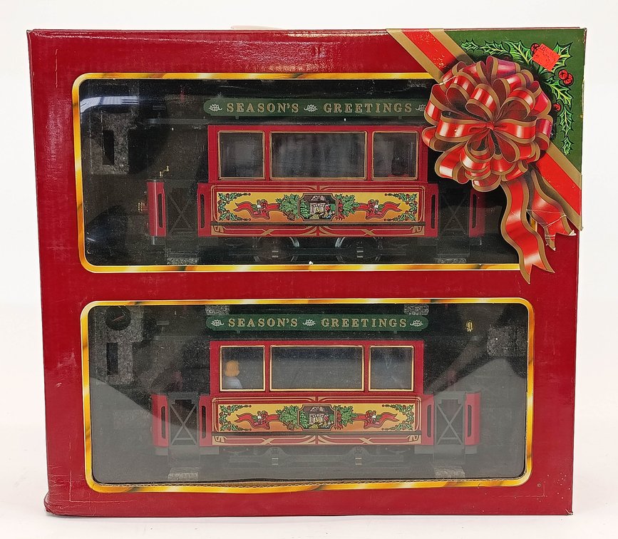 LGB SEASON'S GREETINGS CHRISTMAS TROLLEY SET G GAUGE, OB  INV 263410173