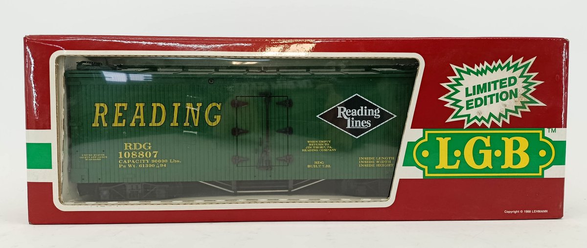 LGB 4067-K01 READING LINES RDG 108807 G GAUGE BOXCAR, OB  INV 263410178