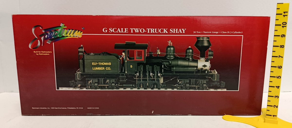 BACHMANN SPECTRUM G SCALE ELY-THOMAS LUMBER CO #5 TWO-TRUCK SHAY LOCOMOTIVE, OB  INV 263410185