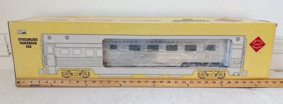 ARISTO-CRAFT G GAUGE ART-32501 READING COMPANY STREAMLINE DINER PASSENGER CAR, OB  INV 263410200