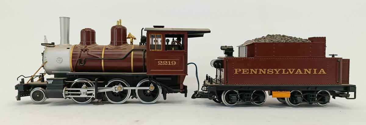 LGB G GAUGE 2219S PENNSYLVANIA 2-6-0 STEAM LOCOMOTIVE & TENDER  INV 263410199