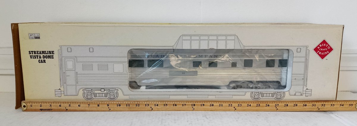 ARISTO CRAFT G GAUGE ART-32601 READING COMPANY STREAMLINE VISTA-DOME CAR, OB  INV 263410201
