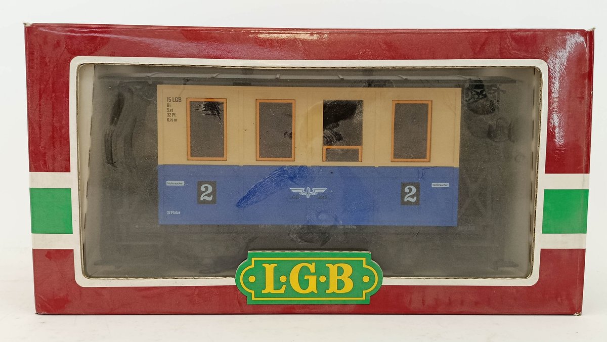 LGB 3015 2ND CLASS PASSENGER COACH, G GAUGE, OB  INV 263410205