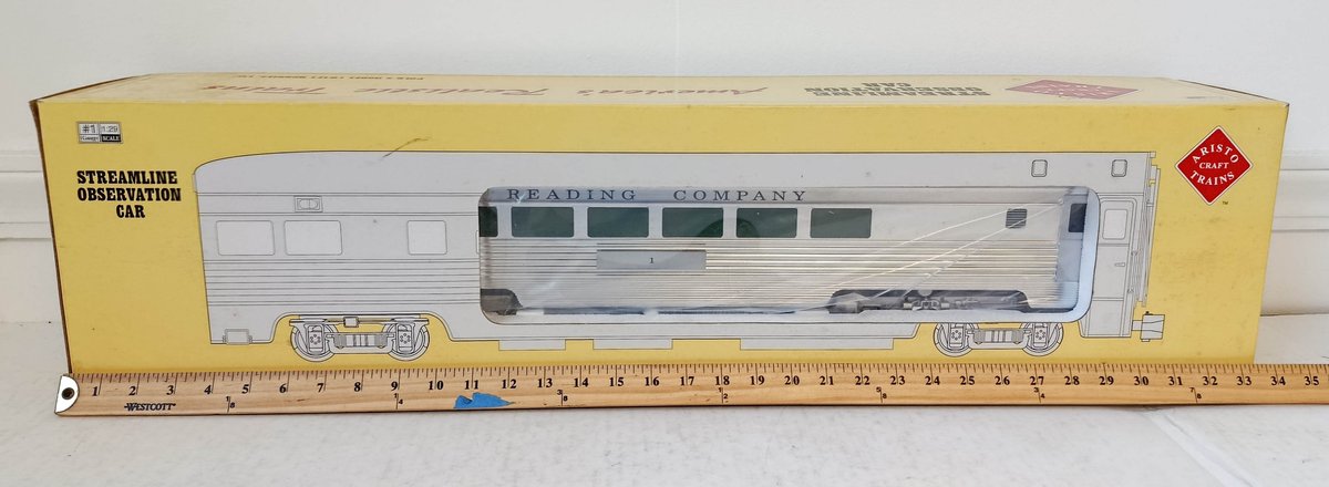 ARISTO-CRAFT G GAUGE ART-32401 READING COMPANY STREAMLINE OBSERVATION CAR, OB  INV 263410203