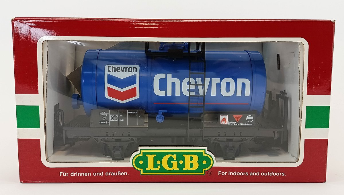 LGB G GAUGE 44400 CHEVRON TANK CAR, OB  INV 263410214