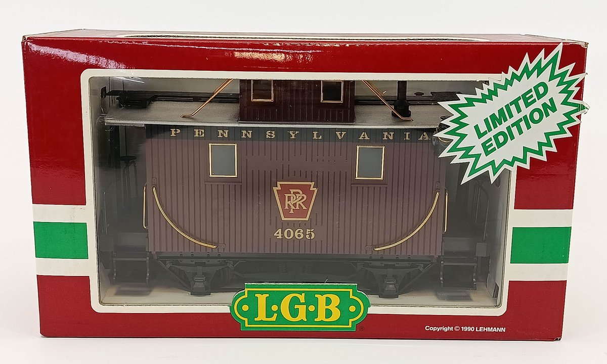 LGB G GAUGE 4065 PENNSYLVANIA PRR BOBBER CABOOSE, LIMITED EDITION, OB  INV 263410215