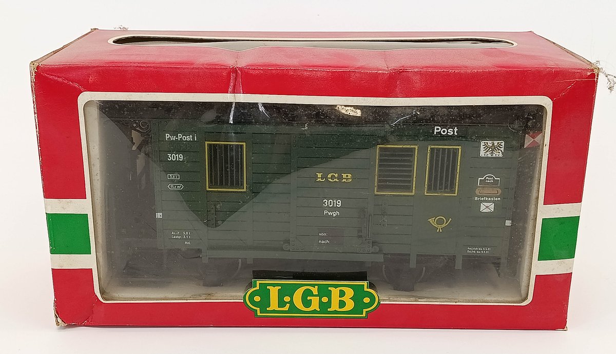 LGB 3019 POST BAGGAGE CAR G GAUGE, OB  INV 263410216