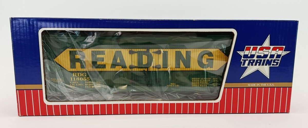 USA TRAINS G GAUGE READING RDG 118055 REFRIGERATOR CAR, OB  INV 263410220