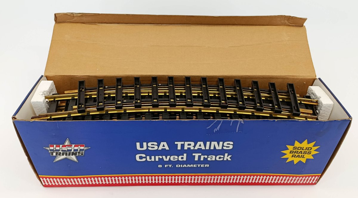 USA TRAINS R81600 8 FT CURVED TRACK 16 PIECES FULL CIRCLE, G GAUGE, OB  INV 263410229