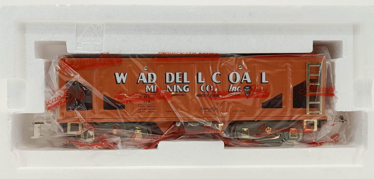 AMERICAN FLYER STD GAUGE 11-30230 4006 WADDELL COAL #114 HOPPER CAR, OB  INV 263410239