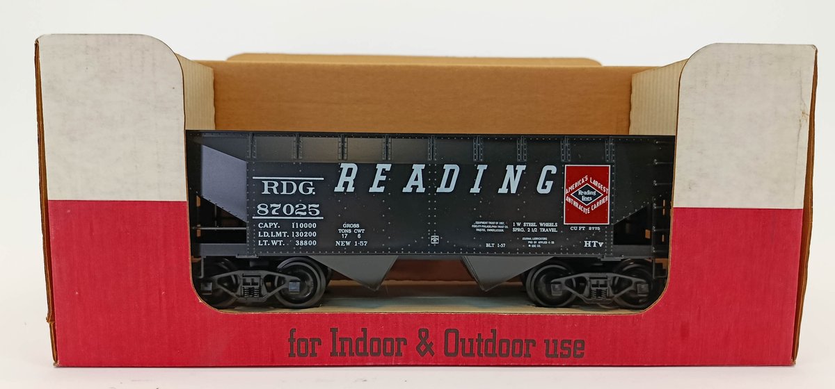 MDC G4231 READING 2-BAY HOPPER 87025, G SCALE, OB  INV 263410238