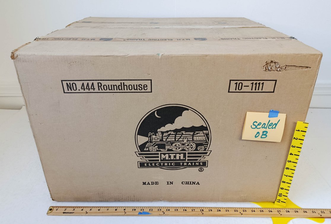 MTH 10-1111 TINPLATE TRADITIONS NO. 444 ROUNDHOUSE STANDARD GAUGE, SEALED OB  INV 263410281
