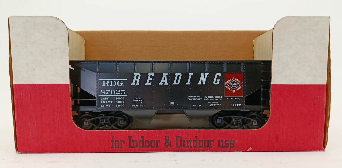 MDC G4231 READING 2-BAY HOPPER 87025, G SCALE, OB  INV 263410307