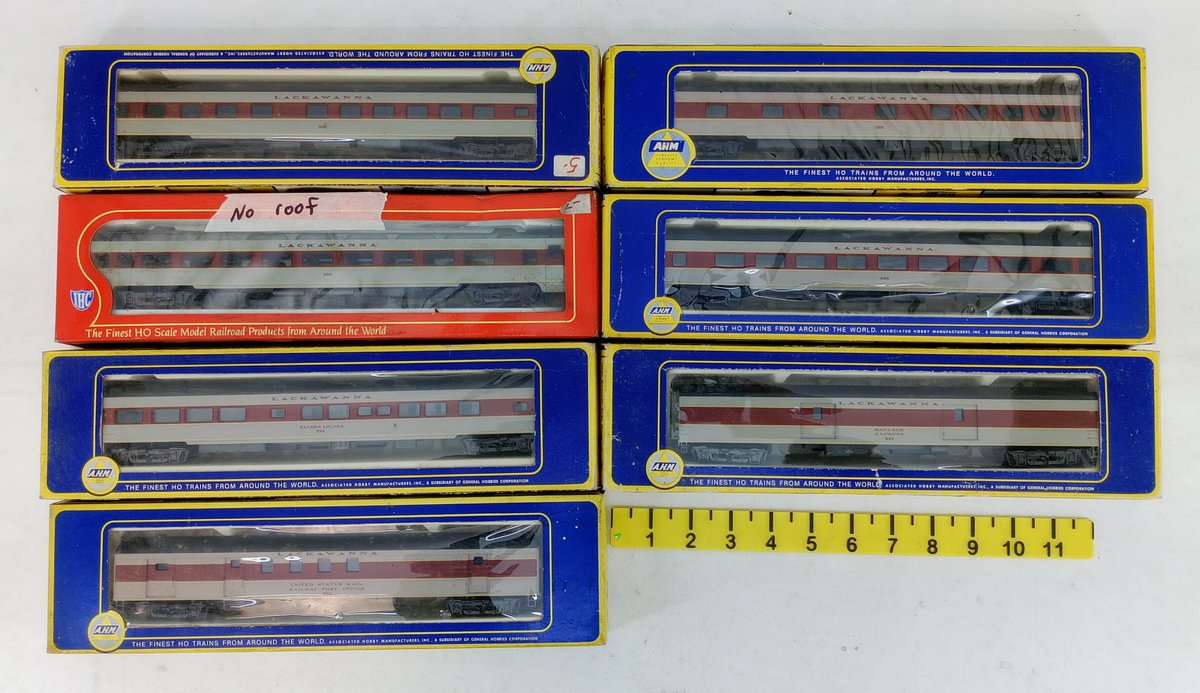 7 AHM HO LACKAWANNA PASSENGER CARS & BAGGAGE EXPRESS, 7 OBS  INV 262330078