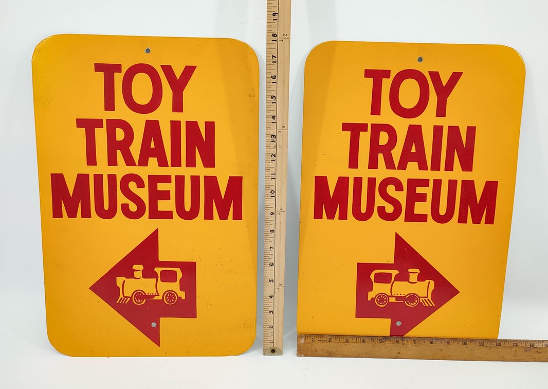2 TOY TRAIN MUSEUM METAL SIGNS  INV 262380548