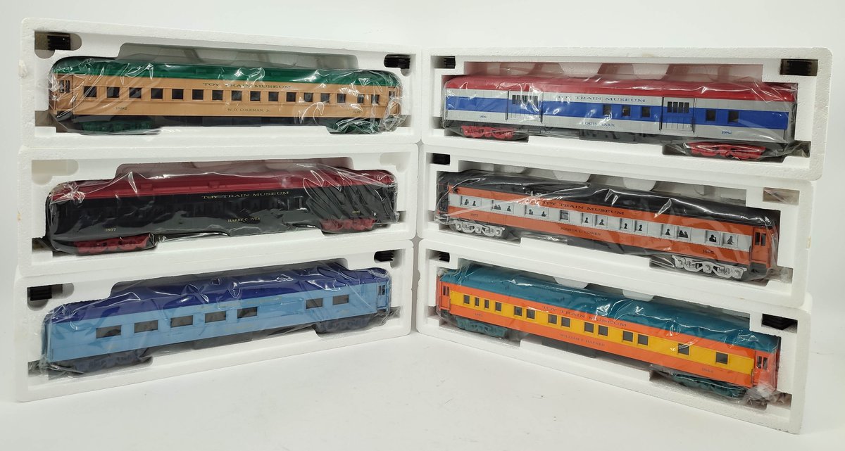 K-LINE SET OF 6 THE HEAVYWEIGHTS TOY TRAIN MUSEUM PASSENGER, DINER, COACH'S, RPO, PULLMAN, OBSERVATION CARS OBS  INV 262380588