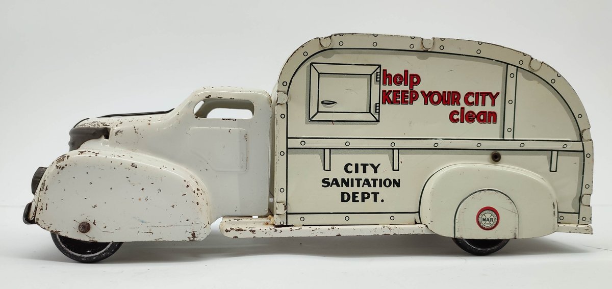 TOYS MARX CITY SANITATION DEPARTMENT TRASH TRUCK PRESSED STEEL  INV 262380657