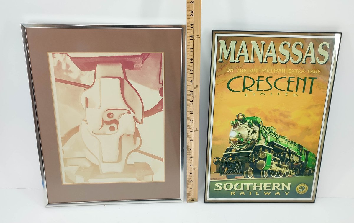 ARTWORK FRAMED ARTWORK POSTER IS MANASSAS CRESCENT SOUTHERN RAILWAY, FRAMED ARTWORK?  INV 262380663