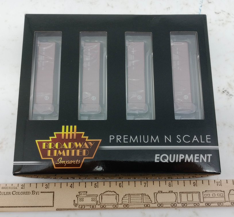 4 BROADWAY LIMITED 3374 PRR STOCK CARS N SCALE, OB  INV 263331179