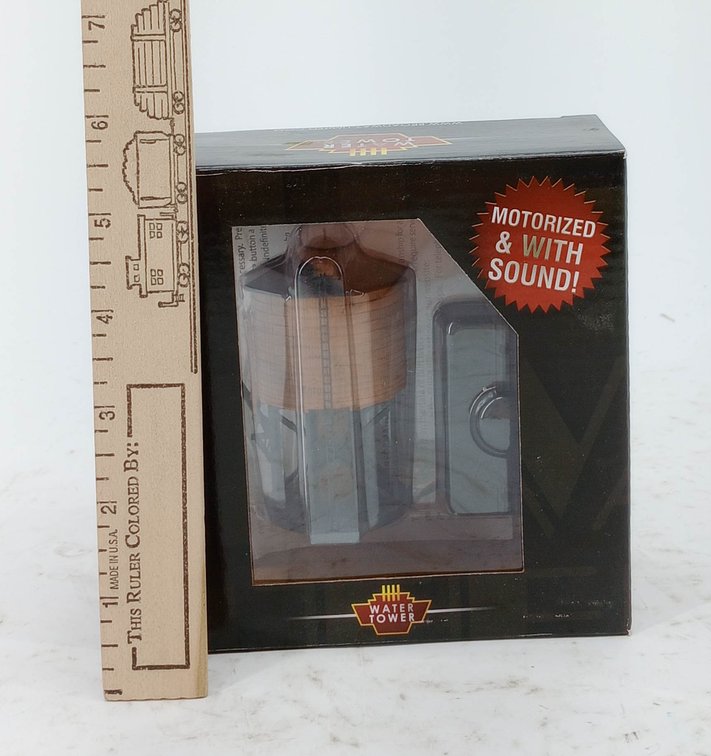BROADWAY LIMITED 6131 UNLETTERED WEATHERED BROWN N SCALE WATER TOWER W/ SOUND, OB  INV 263331200