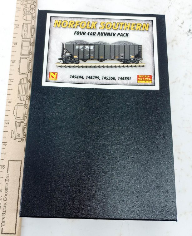 4 MICRO-TRAINS 993 00 169 NORFOLK SOUTHERN N SCALE COAL HOPPERS, OB  INV 263331201