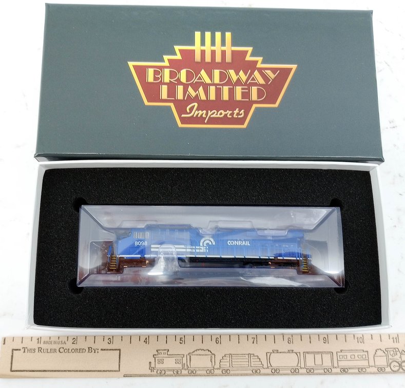 BROADWAY LIMITED 3542 CONRAIL GE ES44AC #8098 N SCALE LOCOMOTIVE, OB  INV 263331212