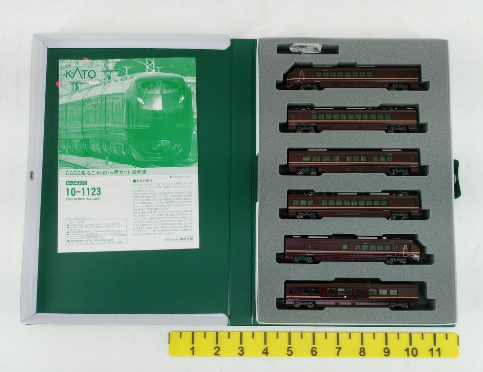 KATO 10-1123 E655 SERIES NAGOMI N GAUGE 6 CAR PASSENGER TRAIN SET, OB  INV 263331219