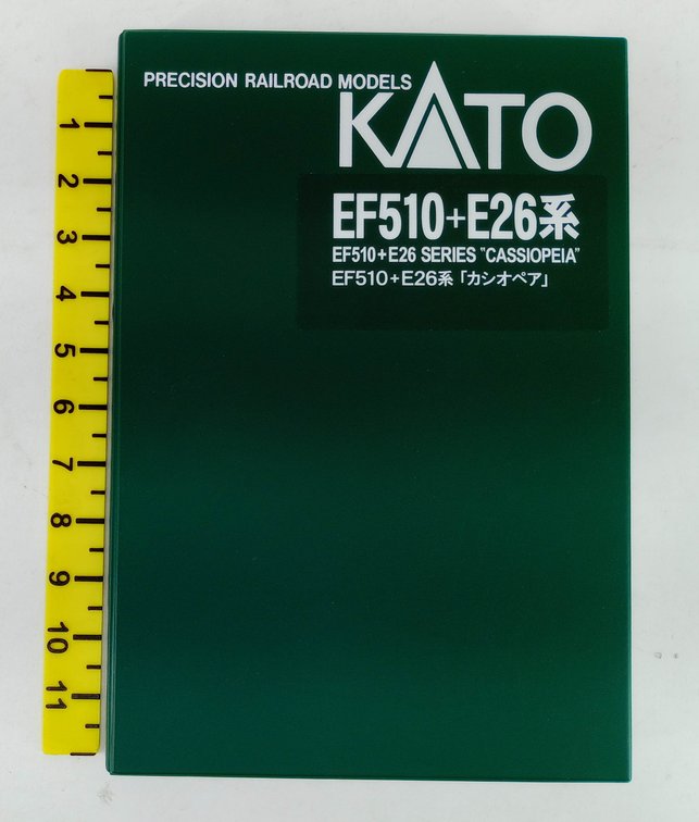 KATO EF510+E26 CASSIOPEIA N SCALE LOCOMOTIVE & 6 PASSENGER CARS SET, OB  INV 263331227