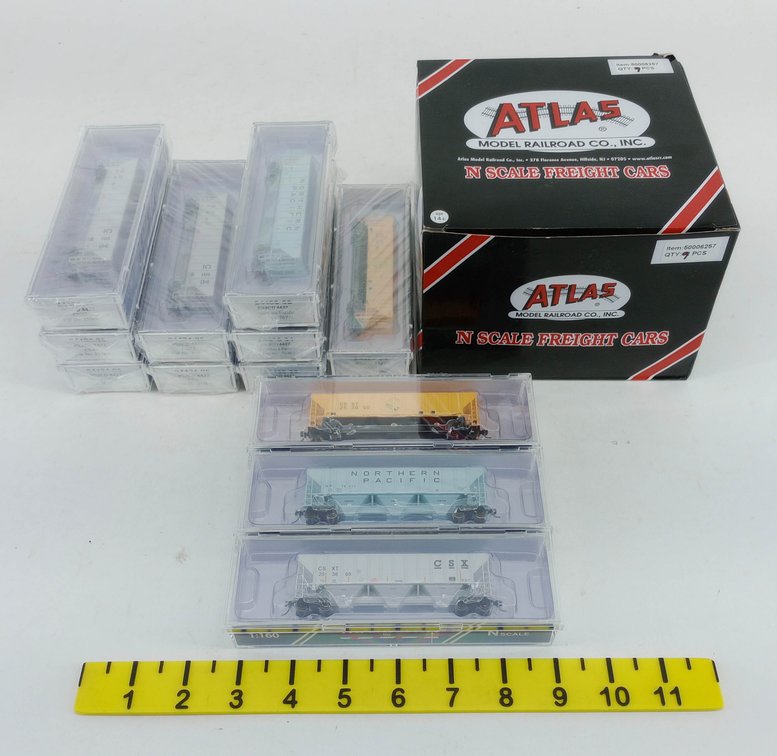 ASSORTED ATLAS N SCALE CSXT & NORTHERN PACIFIC PS2CD 4427 HOPPERS, SOME OBS  INV 263331231