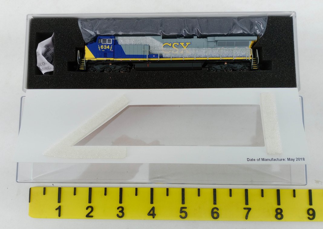 BROADWAY LIMITED 3744 CSX 634 GE AC6000 N SCALE LOCOMOTIVE, PARAGON3 SOUND/DCC, OB  INV 263331345