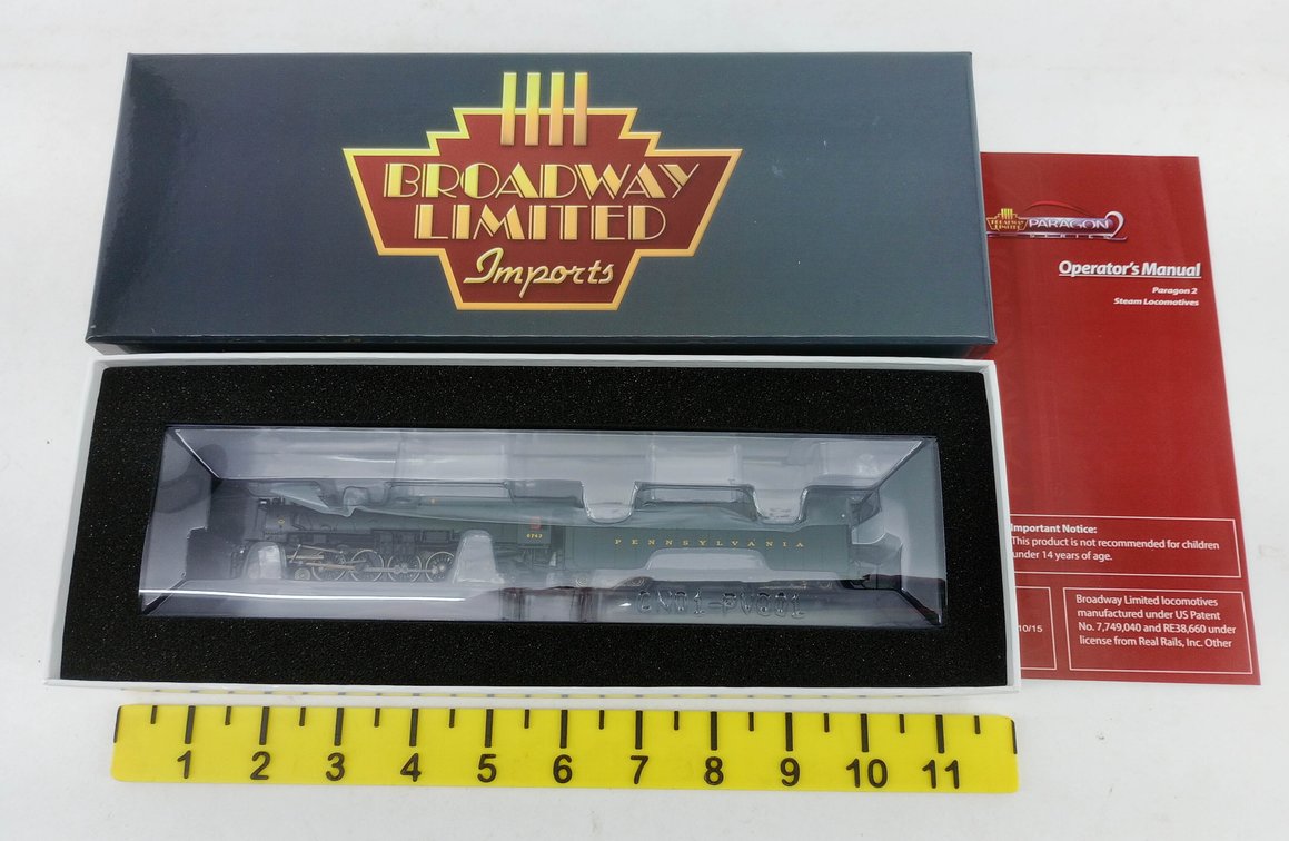 BROADWAY LIMITED 3072 PRR M1A 4-8-2 #6743 STEAM LOCOMOTIVE & TENDER, N SCALE, OB  INV 263331348