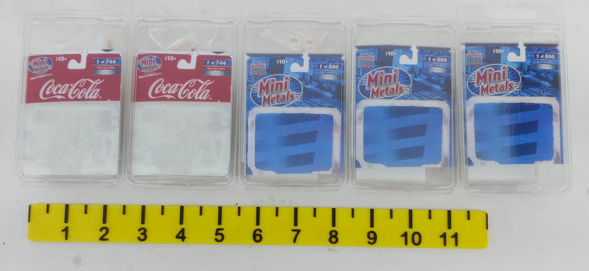 5 MINI METALS N SCALE COCA-COLA & ASSORTED TRUCKS, 5 OBS  INV 263331353