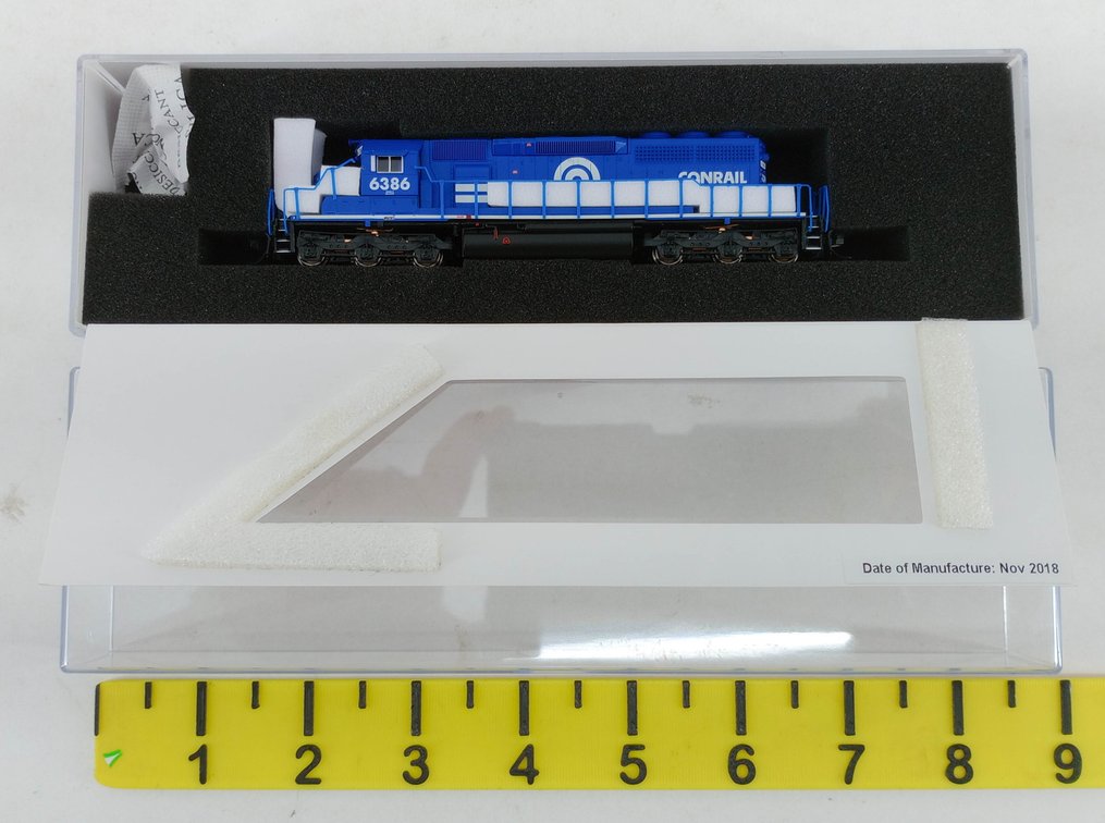BROADWAY LIMITED 3709 CONRAIL EMD SD40-2 LOCOMOTIVE #6386 N SCALE, OB  INV 263331364
