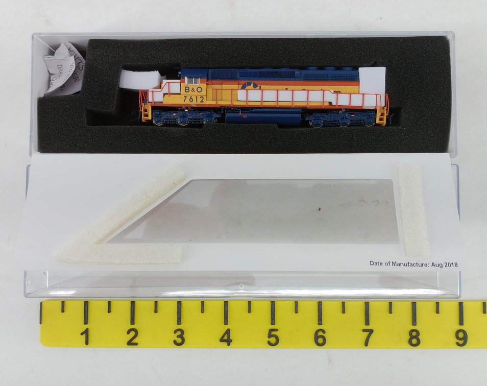 BROADWAY LIMITED 3706 B&O 7612 EMD SD40-2 N SCALE DIESEL LOCOMOTIVE, OB  INV 263331363