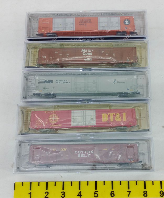5 N SCALE 86' AUTO PARTS CARS COTTON BELT, DT&I, NS, WCRC & ICG, 5 OBS  INV 263331378