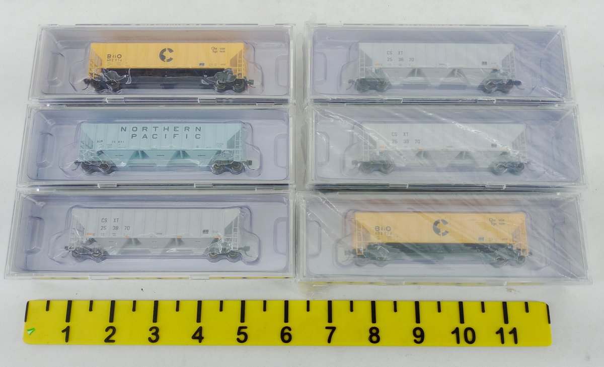 6 TRAINWORX N SCALE PS2CD 4427 HOPPERS CHESSIE, CSXT & NORTHERN PACIFIC, 6 OBS  INV 263331387
