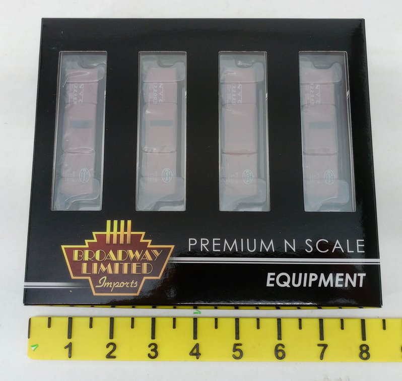 BROADWAY LIMITED N SCALE 3404 NYC STEEL BOX CARS 4-PACK, OB  INV 263331391