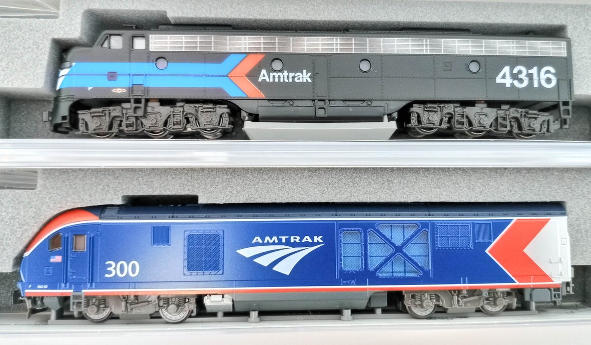 2 KATO N SCALE AMTRAK LOCOMOTIVES 176-1971 E8A #4316 & 176-6051 ALC-42 #300, 2 OBS  INV 263331401