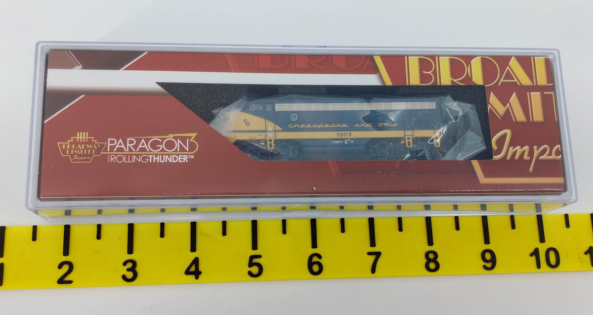 BROADWAY LIMITED 3804 CHESAPEAKE AND OHIO EMD F7A N SCALE DIESEL LOCOMOTIVE, OB  INV 263331424