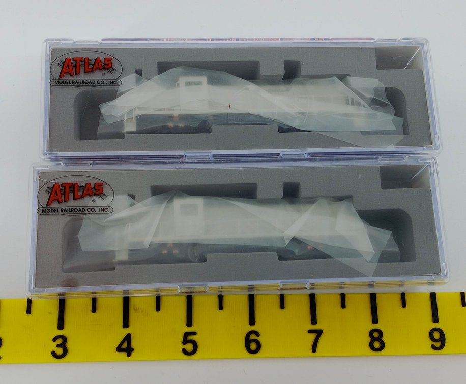2 ATLAS 40 004 620 N SCALE RS-2 UNDECORATED DIESEL LOCOMOTIVES, DECODER EQUIPPED, 2 OBS  INV 263331432